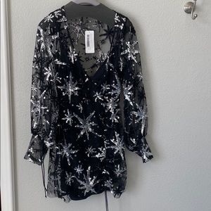 For Love & Lemons black sequins dress